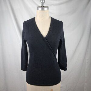 Daniel Bishop 100% Cashmere V-Neck Black Medium Sweater Shirt
